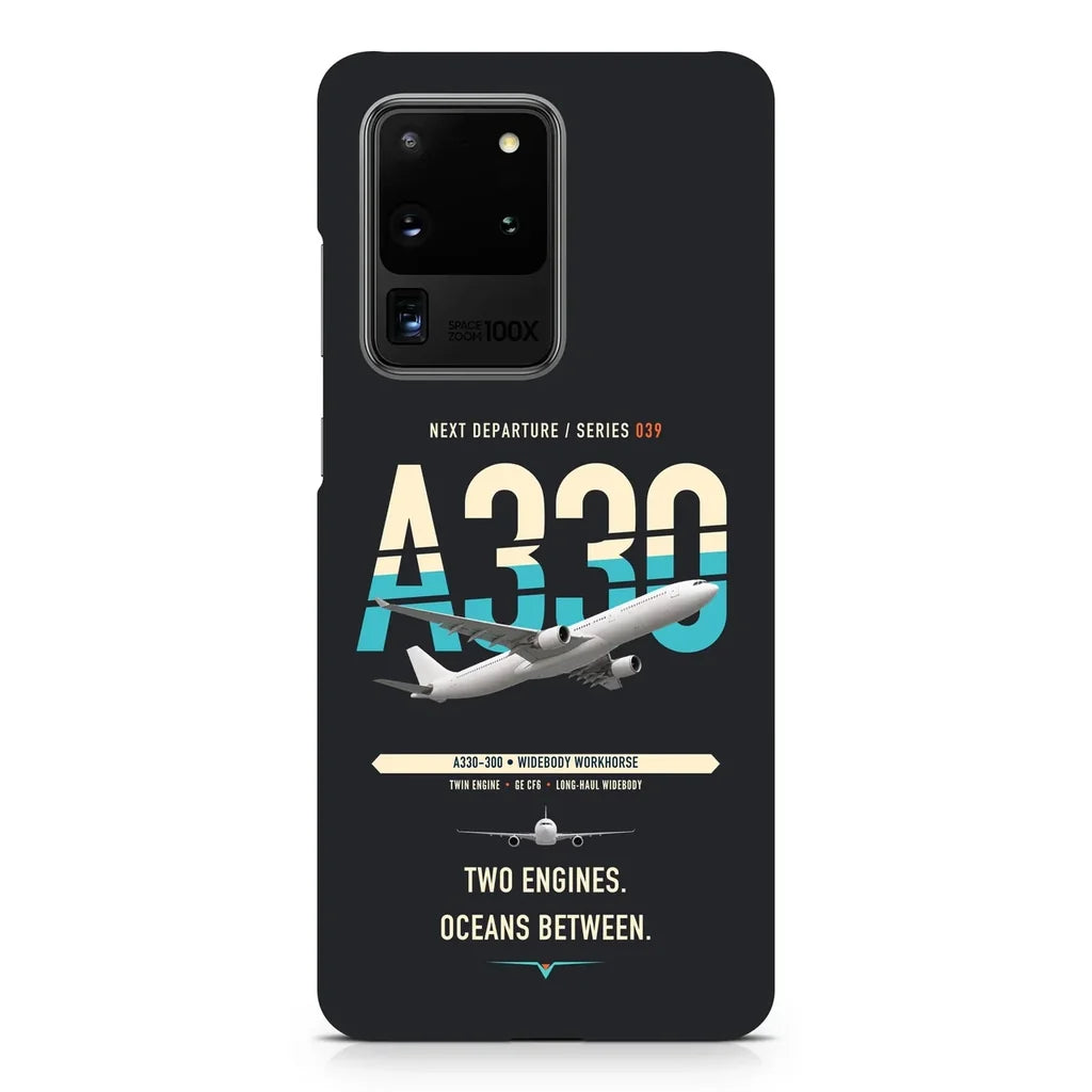 Airbus A330-300 design on samsung case - black
