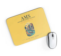 Thumbnail for Amsterdam Airport Schiphol (AMS) design on yellow rectangle mouse pad