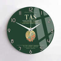 Thumbnail for Islam Karimov Tashkent International Airport TAS Wall-Clock No-Frame - Dark Green