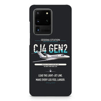 Thumbnail for Cessna Citation CJ4 Gen2 design on samsung case - black