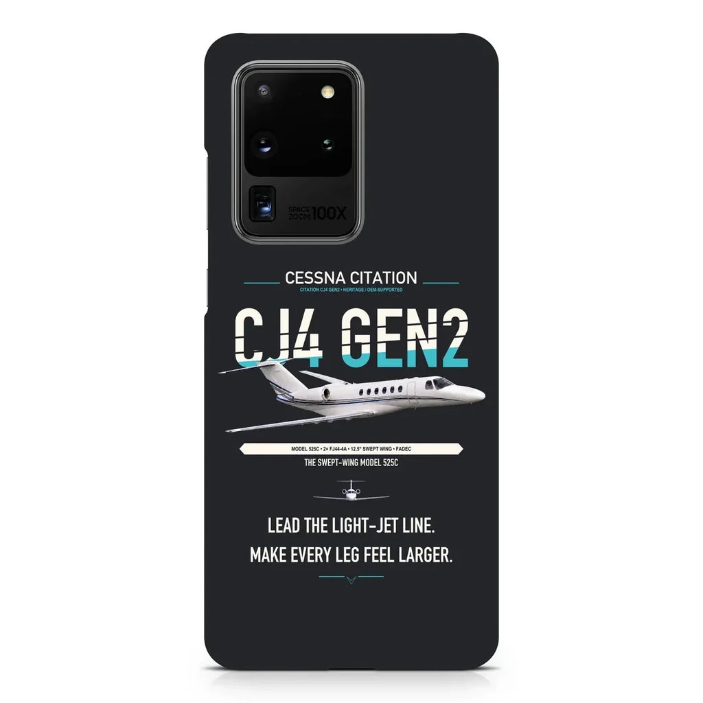 Cessna Citation CJ4 Gen2 design on samsung case - black