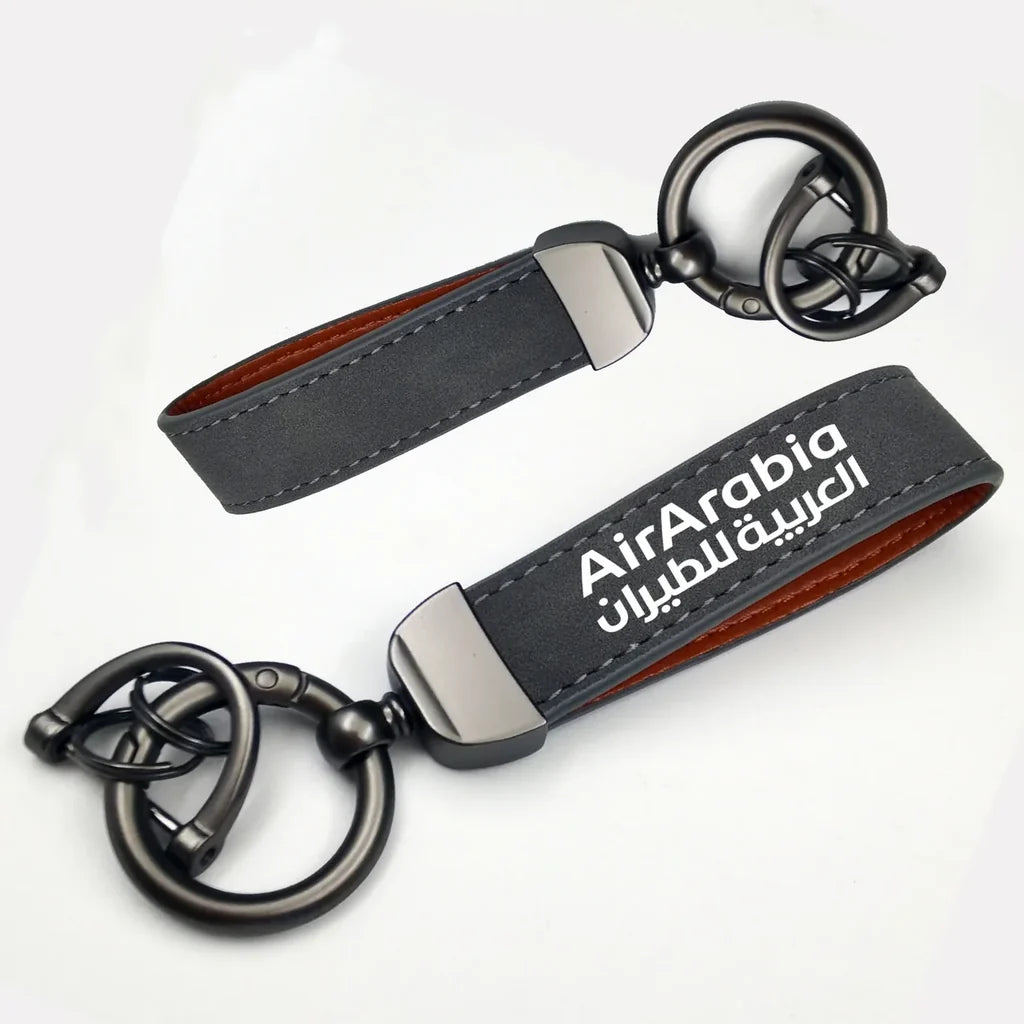 Air Arabia Horseshoe Buckle key chain in gray