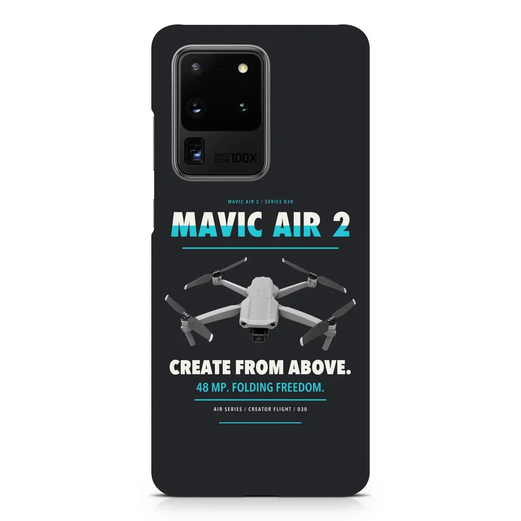 DJI Mavic Air 2 design on samsung case - black