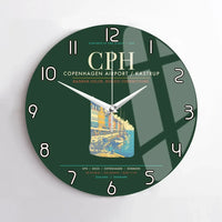 Thumbnail for Copenhagen Airport Kastrup CPH Wall-Clock No-Frame - Dark Green