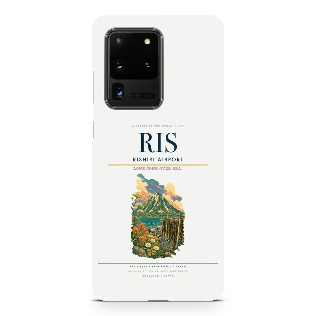 Rishiri Airport RIS design on samsung case - white