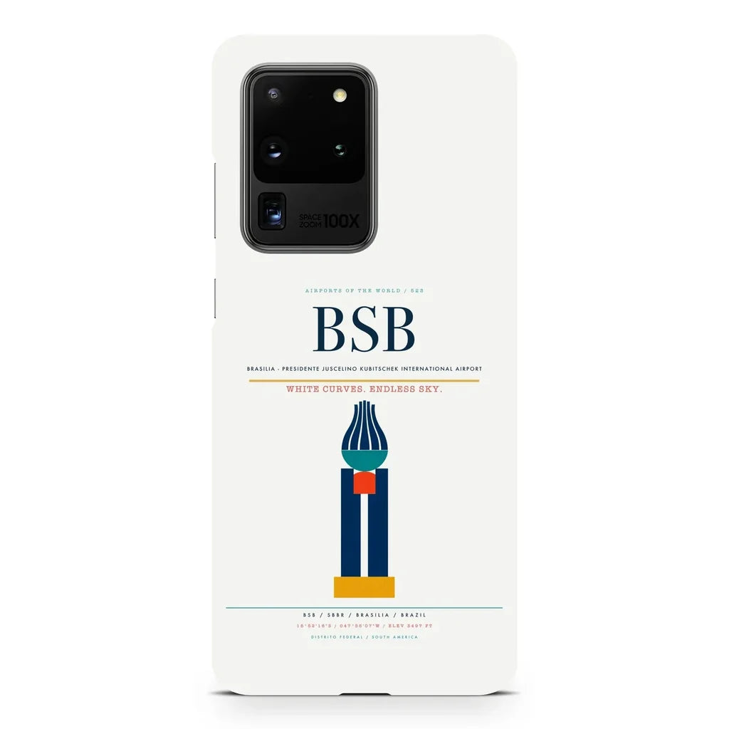 Brasilia - Presidente Juscelino Kubitschek International Airport BSB design on samsung case - white