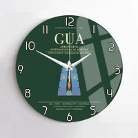 Thumbnail for Aeropuerto Internacional La Aurora GUA  Guatemala City Wall-Clock No-Frame - Dark Green