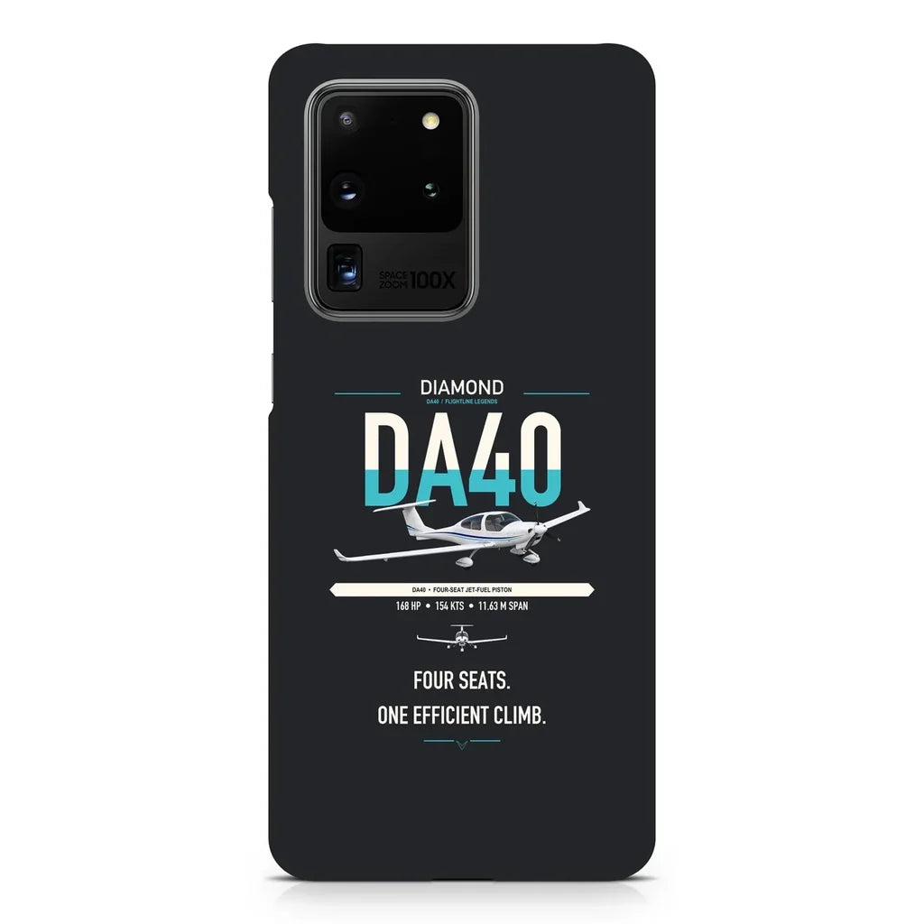 Diamond DA40 design on samsung case - black