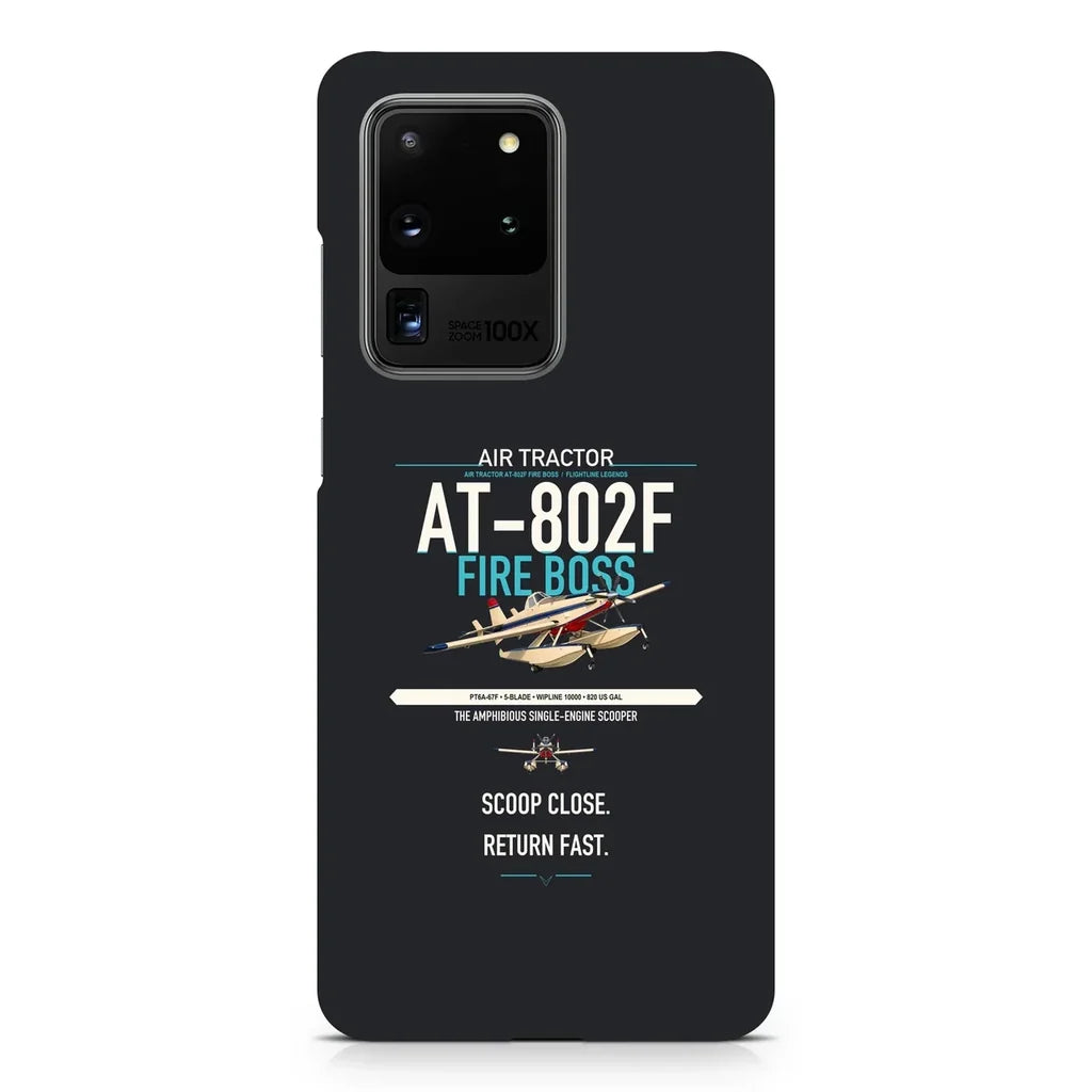 Air Tractor AT-802F Fire Boss design on samsung case - black