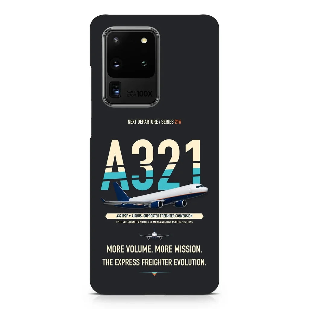 Airbus A321P2F design on samsung case - black