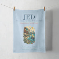 Thumbnail for Jeddah King Abdulaziz International Airport (JED) design on light blue towel
