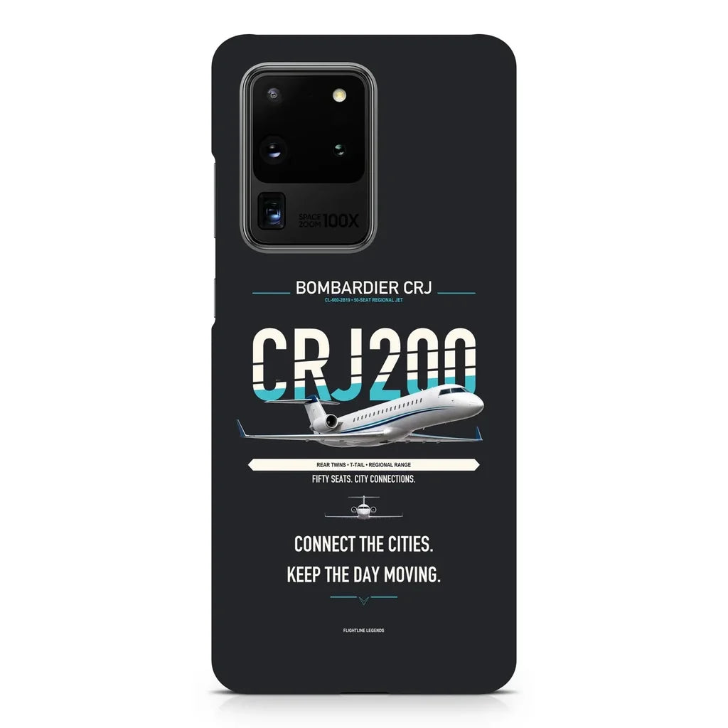 CRJ200 design on samsung case - black