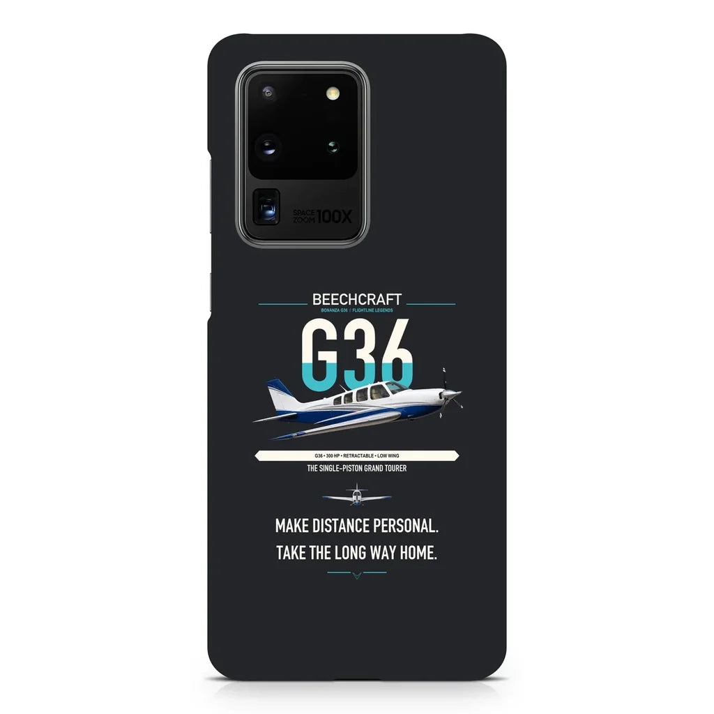 Beechcraft Bonanza G36 design on samsung case - black
