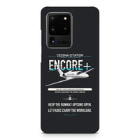 Thumbnail for Cessna Citation Encore+ design on samsung case - black