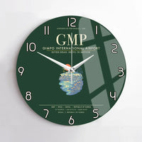 Thumbnail for Gimpo International Airport GMP Wall-Clock No-Frame - Dark Green