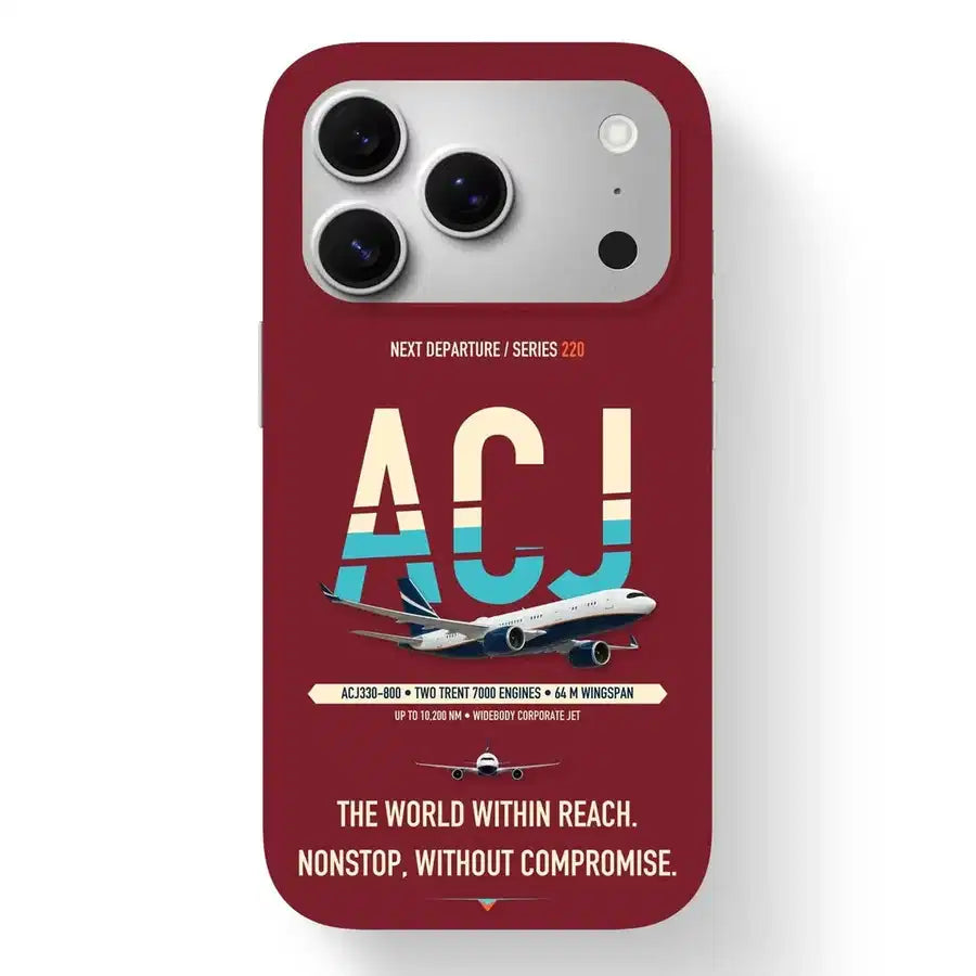 Airbus ACJ330neo Case design on dark red iphone case