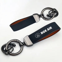 Thumbnail for Nok Airlines Horseshoe Buckle key chain in navy blue