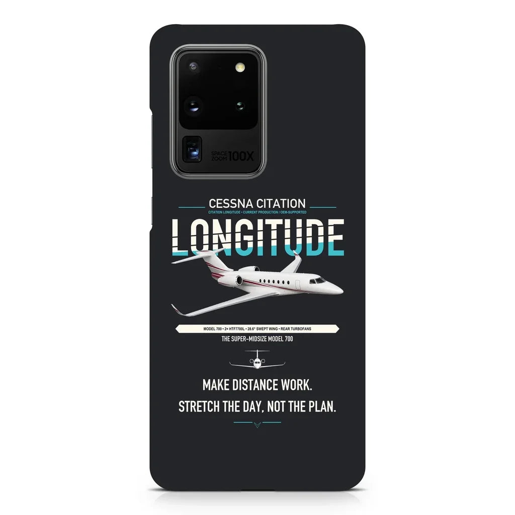 Cessna Citation Longitude design on samsung case - black