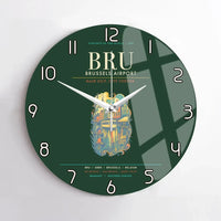 Thumbnail for Brussels Airport BRU Wall-Clock No-Frame - Dark Green