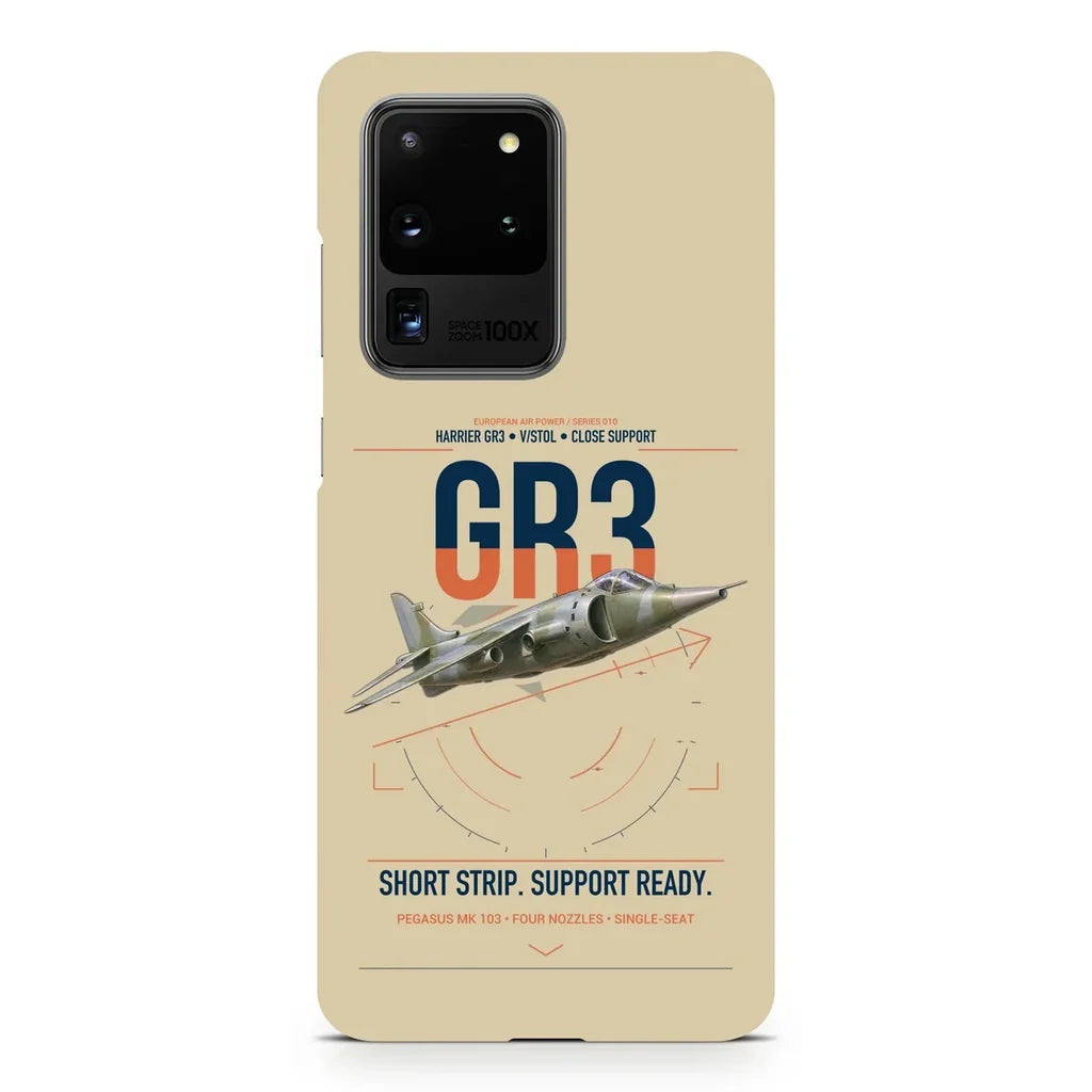 Hawker Siddeley Harrier GR3 design on samsung case - beige