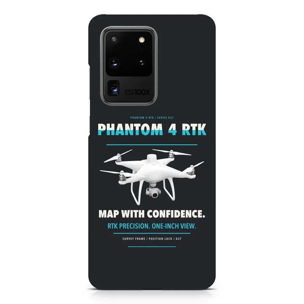 DJI Phantom 4 RTK design on samsung case - black