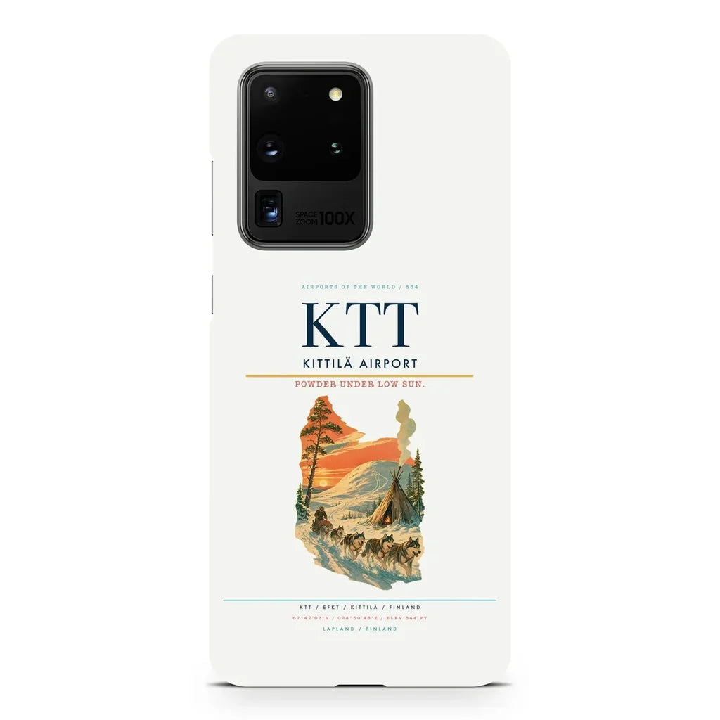 Kittilä Airport KTT design on samsung case - white