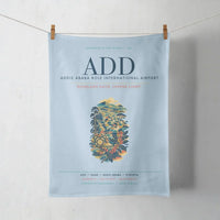 Thumbnail for Addis Ababa Bole International Airport (ADD) design on light blue towel
