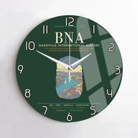 Thumbnail for Nashville International Airport BNA Wall-Clock No-Frame - Dark Green