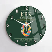 Thumbnail for Krakow John Paul II International Airport KRK Wall-Clock No-Frame - Dark Green