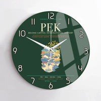 Thumbnail for Beijing Capital International Airport PEK Wall-Clock No-Frame - Dark Green