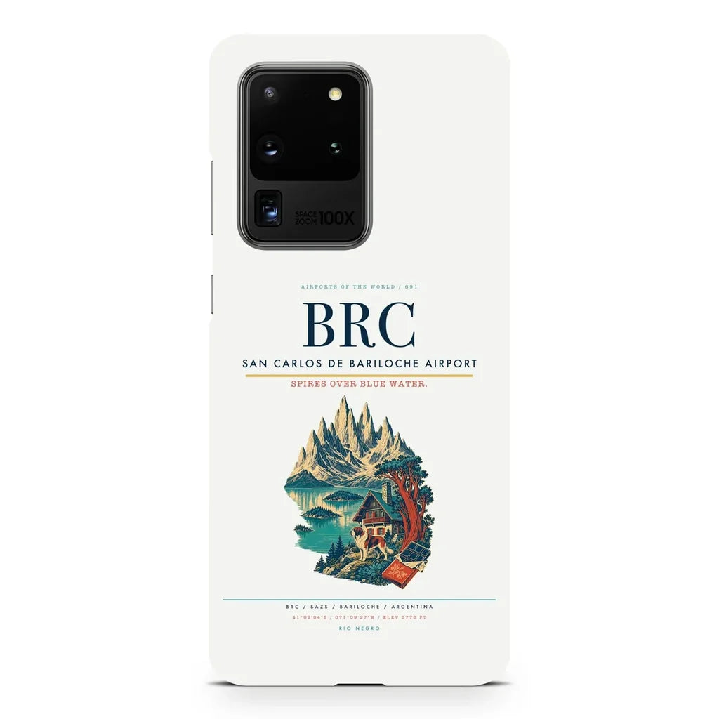 San Carlos de Bariloche Airport BRC design on samsung case - white