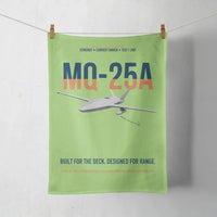 Thumbnail for MQ-25A STINGRAY design on light green towel