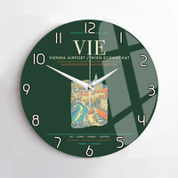Thumbnail for Vienna Airport VIE Wall-Clock No-Frame - Dark Green