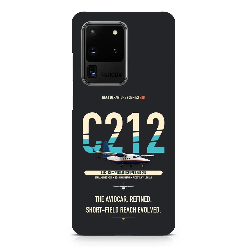 CASA C-212-300 Aviocar design on samsung case - black