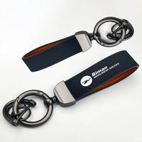 Thumbnail for Biman Bangladesh Horseshoe Buckle key chain in navy blue