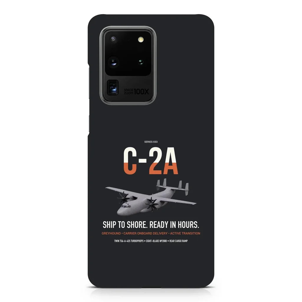 C-2A Greyhound design on samsung case - black