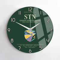 Thumbnail for London Stansted Airport STN Wall-Clock No-Frame - Dark Green
