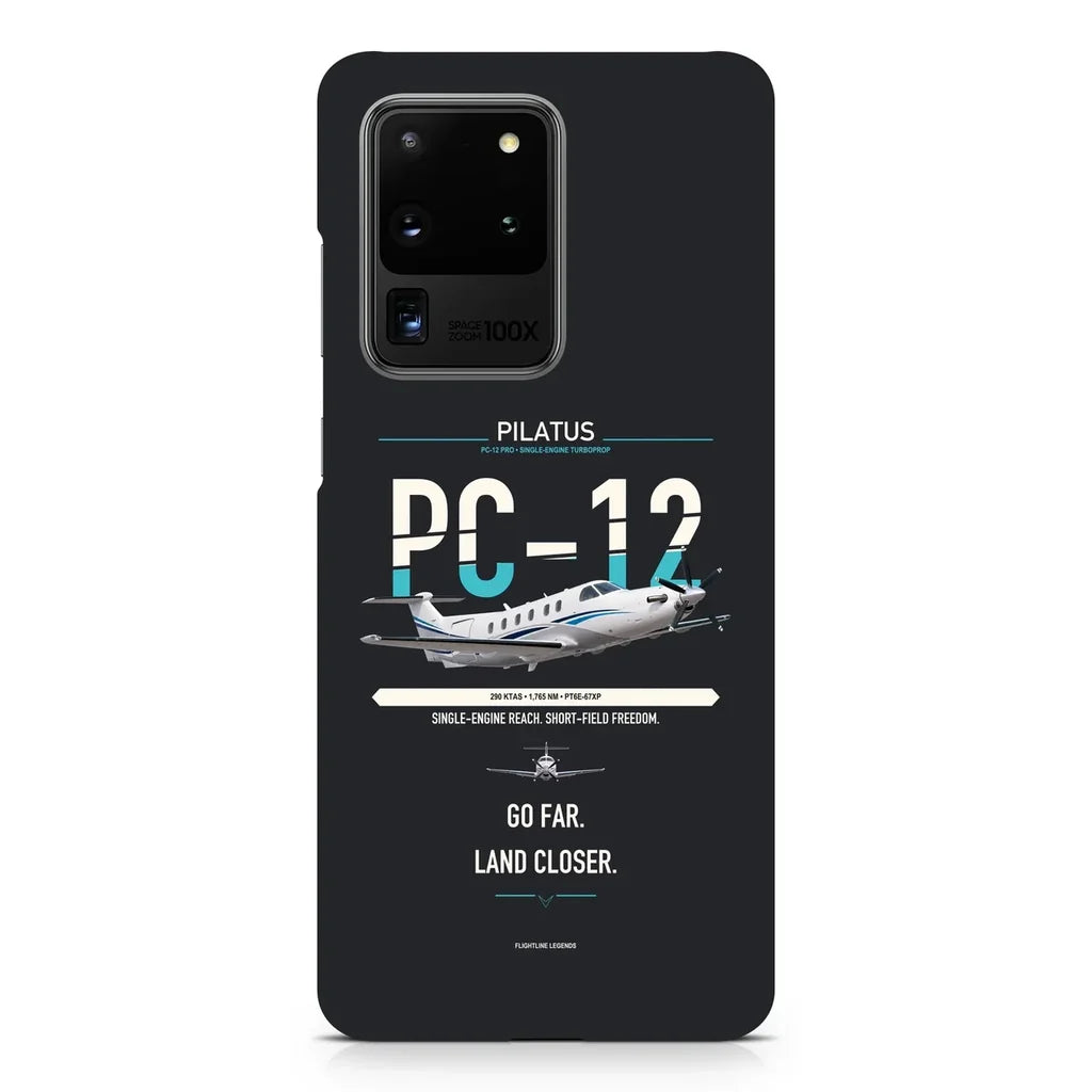 PC-12 PRO design on samsung case - black