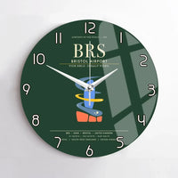 Thumbnail for Bristol Airport BRS Wall-Clock No-Frame - Dark Green