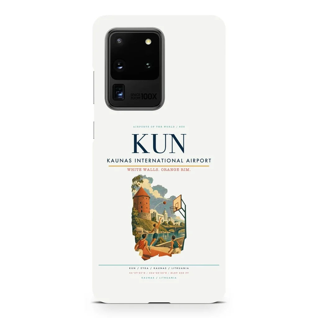Kaunas International Airport KUN design on samsung case - white