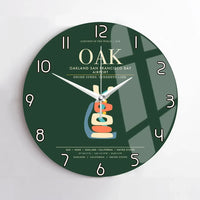 Thumbnail for Oakland San Francisco Bay Airport OAK Wall-Clock No-Frame - Dark Green