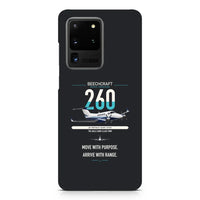 Thumbnail for Beechcraft King Air 260 design on samsung case - black