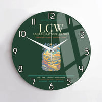 Thumbnail for London Gatwick Airport LGW Wall-Clock No-Frame - Dark Green