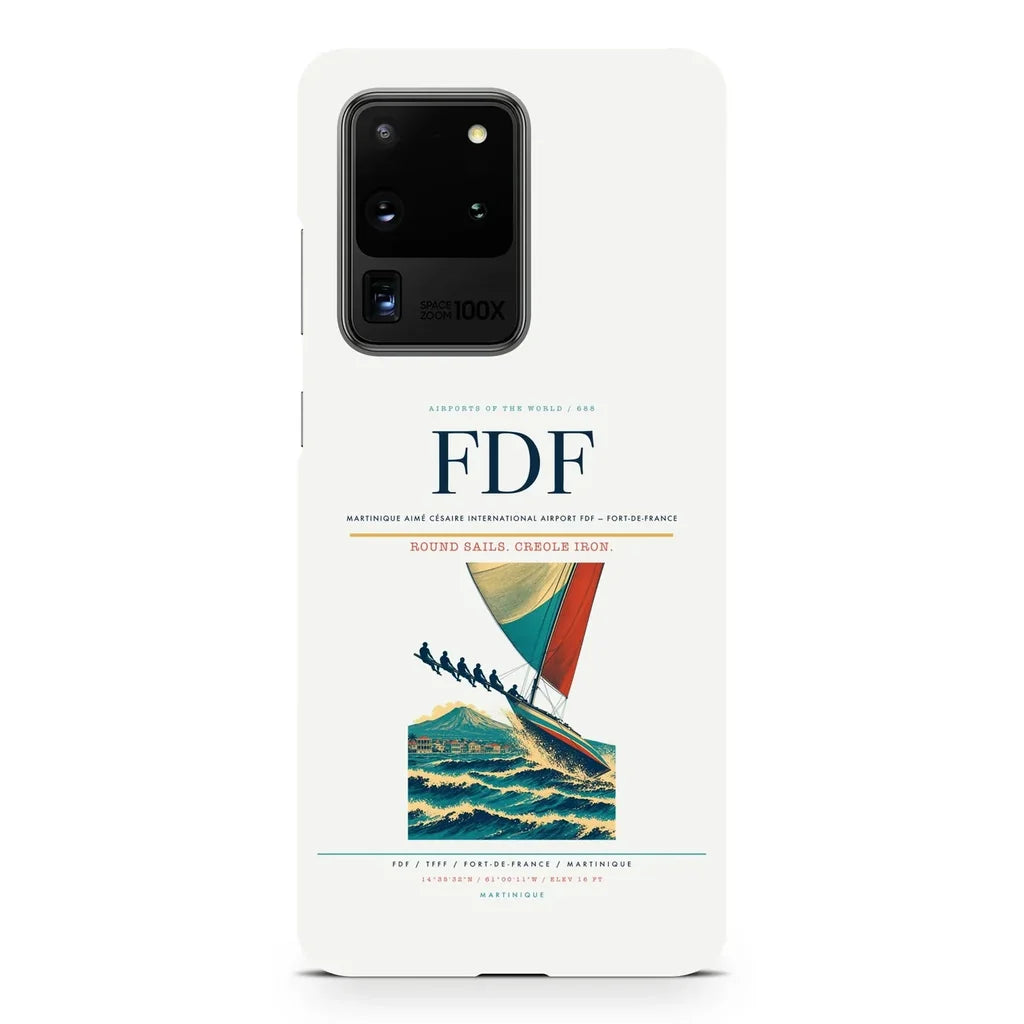 Martinique Aimé Césaire International Airport FDF — Fort-de-France design on samsung case - white