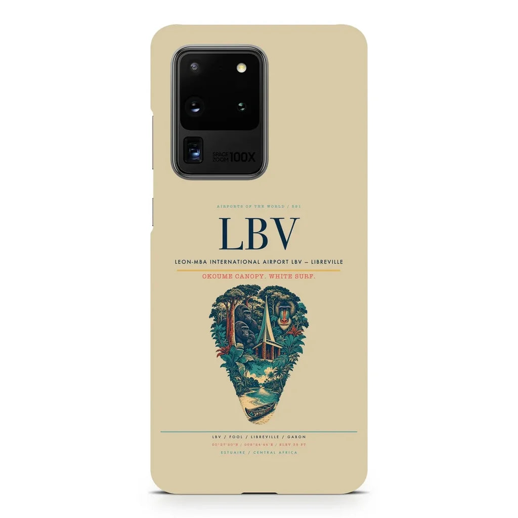Leon-Mba International Airport LBV — Libreville design on samsung case - beige