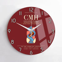 Thumbnail for John Glenn Columbus International Airport CMH Wall-Clock No-Frame - Dark Red