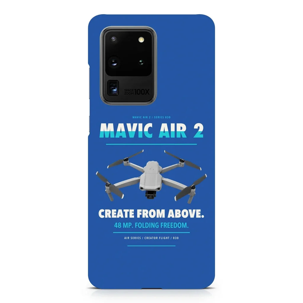 DJI Mavic Air 2 design on samsung case - blue