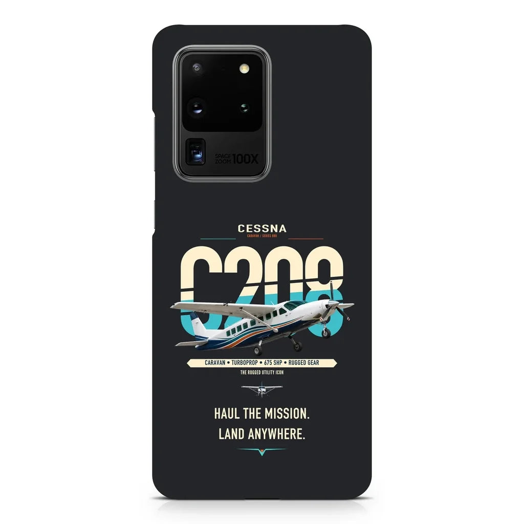 Cessna 208 Caravan design on samsung case - black