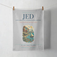 Thumbnail for Jeddah King Abdulaziz International Airport (JED) design on light gray towel