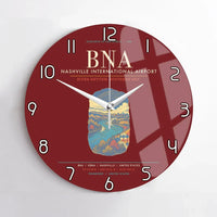 Thumbnail for Nashville International Airport BNA Wall-Clock No-Frame - Dark Red